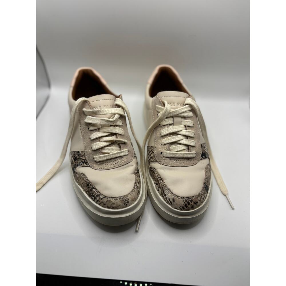 Cole Haan Grandpro Rally Court Sneaker w/ cream & snakeskin Design